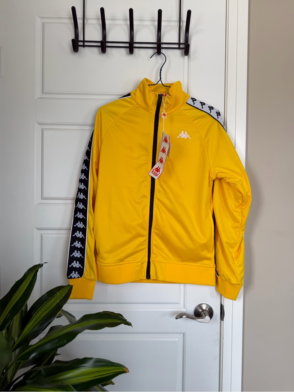 Kappa Women’s Yellow Track Jacket with Logo Tape
